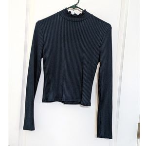 Forest Green Mock Neck Top